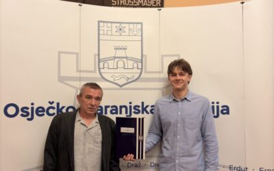 Niko Milković, najbolji logičar Slavonije, dobio priznanje od  osječko-baranjske županice Nataše Tramišak